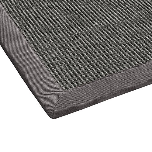 BODENMEISTER Sisal tapijt modern hoge kwaliteit grens plat weefsel, verschillende kleuren en maten, variant: lichtgrijs, 67x133