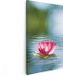 Artaza Canvas Schilderij Roze Lotusbloem Op Het Water - 80x120 cm - Canvas Print