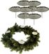 Cepewa Gmbh 8x stuks bougeoir/porte-bougie chauffe-plat argent pour arrangement de Noël