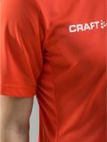 Craft Squad Jersey Solid SS Shirt Hommes - Taille L - Orange/Blanc