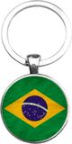 MC Living KadoExpress Sleutelhanger Glas - Vlag Brazilie