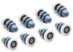 Merkloos Douchedeur Douchedeurwieltjes - 20 mm - Set van 8 stuks - Kunststof - Voor ronde douchedeur