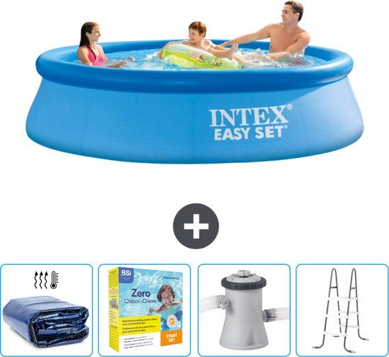 Intex Easy Set Zwembad - 305 x 76 cm - Rond - Blauw - Compleet Pakket