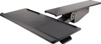 Startech Uitschuifbare Bureau Toetsenbordlade, Full Motion Keyboard en Mouse Tray met Verstelbare Hoogte (25x65cm), Ergonomisch Bureaublad voor Toetsenbord met Muismat en Polssteun