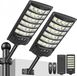 Lampadaire solaire - Éclairage extérieur avec détecteur de mouvement - 1 pièce - Protection IP65 - Batterie 6000 mAh - Télécommande - LED