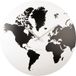 Karlsson Wandklok World Map - Wit - Ø39cm