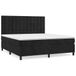 VidaXL Boxspringbed met matras, fluweel, zwart, 160x200 cm
