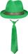 Merkloos Carnaval verkleedset Greenman - hoed en party stropdas - groen - heren/dames - verkleedkleding accessoires