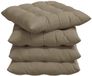 vidaXL Zitkussens 4 stuks Microvezel Taupe 40 x 40 x 6 cm