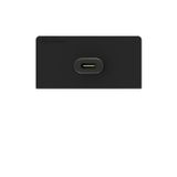 Kindermann Konnect design klikconnectorpaneel met genderwisselaar, USB type C, antraciet