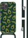 iMoshion Hoesje iPhone 12 Pro / 12 - Siliconen Design - Groen / Avocado Green - Met Koord