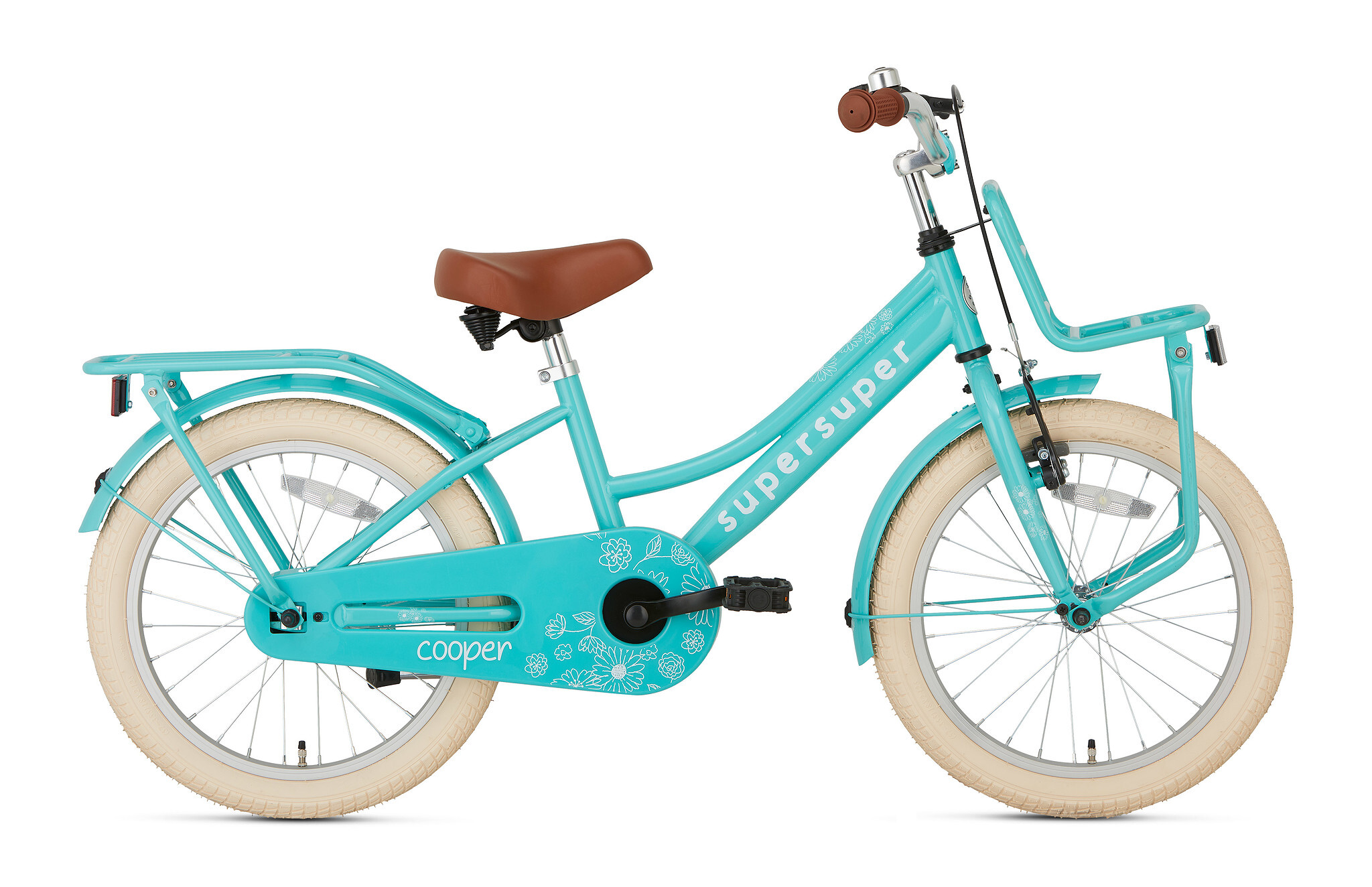 Supersuper Cooper Kinderfiets - 18 inch - Turquoise