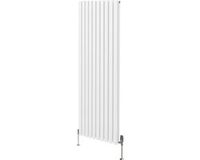 Monster Group BV Radiateur colonne ovale avec robinetterie thermostatique chrome - blanc - 1800x600mm - 8026 btu