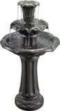 Teamson Home - Buiten Tuin Water Fontein - Waterornament - 3 Lagen Traditioneel Waterval Ontwerp - 96cm Hoogte - Tuindecoratie - Met Pomp