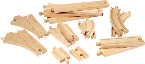 BRIO Midi Rails Uitbreidingsset - 33402 - Houten Rails - 16 Delig