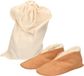 Bernardino Beige Spaanse kinder sloffen/pantoffels van echt leer/suede maat 30 met handige opbergzak - Voor kinderen