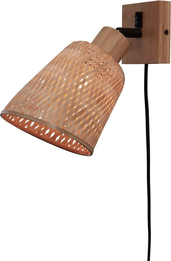 Good&Mojo Wandlamp Java - Bamboe - Ø15cm - Binnen Modern