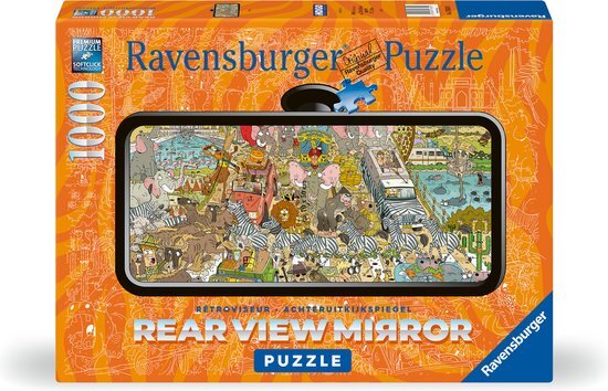Ravensburger Rearview Mirror puzzel Rearview Mirror puzzle Safari - Legpuzzel - 1000 stukjes