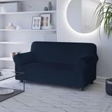 Italian Bed Linen Bankhoes LESLIE elastisch en rekbaar, donkerblauw 2-zits