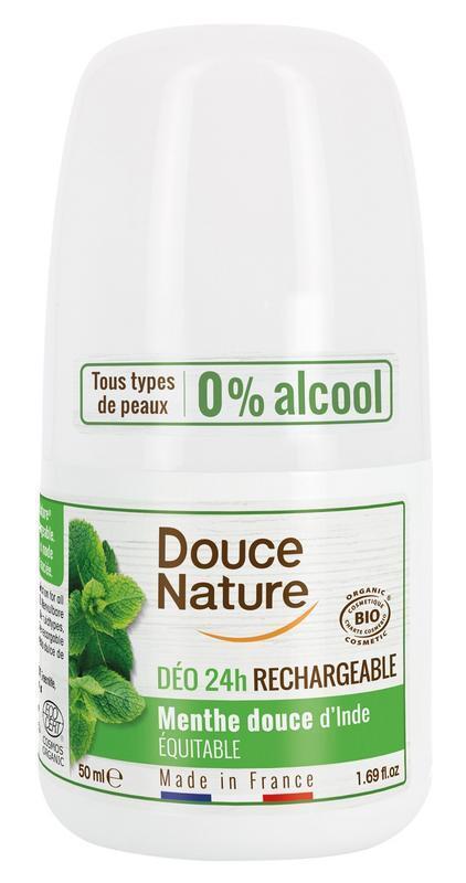 Douce Nature Deodorant roll on mint hervulbaar 50 Gram