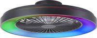 Brilliant Mazzaro Plafondventilator LED 48W 3000K-6500K 58cm Dimbaar Zwart