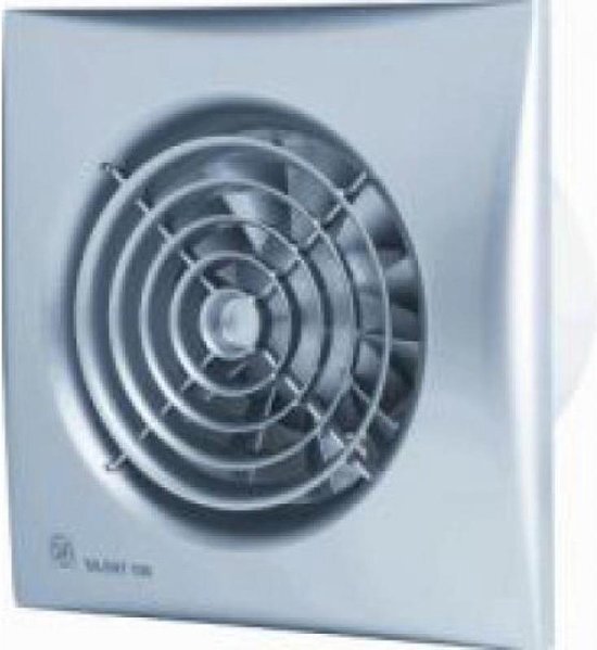 S&p S & P Afzuigventilator, badkamer, decor Silent100-zilver-cz, 8 W, 2100 RPM