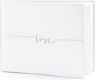 Partydeco Gastenboek Love Zilver