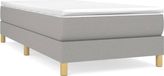 vidaXL Boxspring bed 100x200 cm stof lichtgrijs