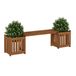 Furinno Plantenbak voor buiten met zitting, hout, naturel, 173,99 x 45,46 x 40,13 cm (b x h x d)