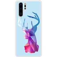 P30 Pro Cerf Hipster Bleu Bedrukt siliconen hoesje