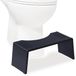 Relaxdays Toiletkrukje - inklapbaar - bamboe - antislip - zwart