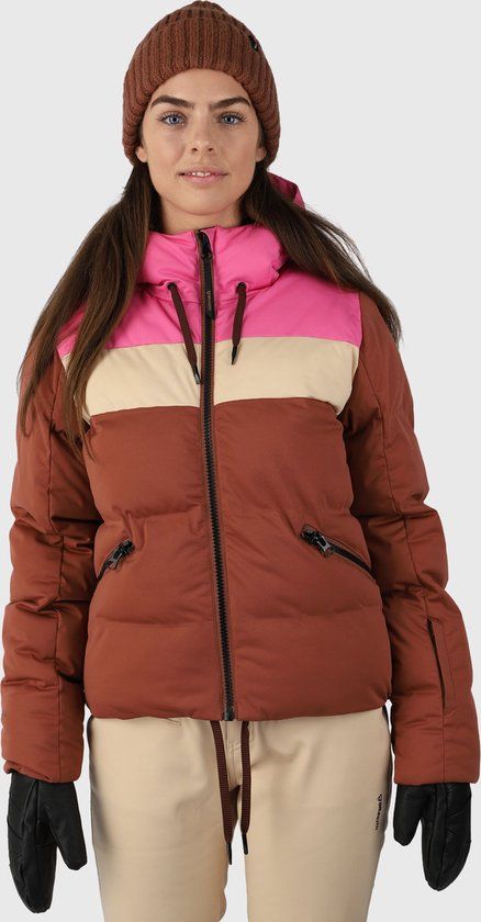 Brunotti Niagona Dames Puffer Ski Jas - Mahoganny - XL