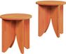 vidaXL Salontafel, 2 stuks, wasbruin, 41,5 x 41,5 x 44 cm
