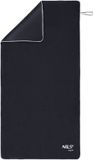 Nils Aqua Strandlaken Microvezel Frotte Zwart 160x80cm