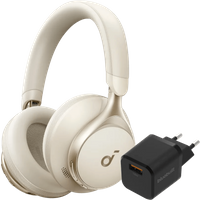 Soundcore Space One Crème + BlueBuilt Quick Charge Charger Set