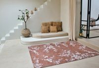 Louis De Poortere Wasbaar Binnen & Buiten Vloerkleed - 140 x 200 cm - Sakura Copper Pink - Laagpolig Tapijt - Gerecycled PET - Made in Belgium - Circulair