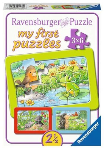 Ravensburger puzzel Kleine dieren in de tuin - Legpuzzel - 3x6 stukjes