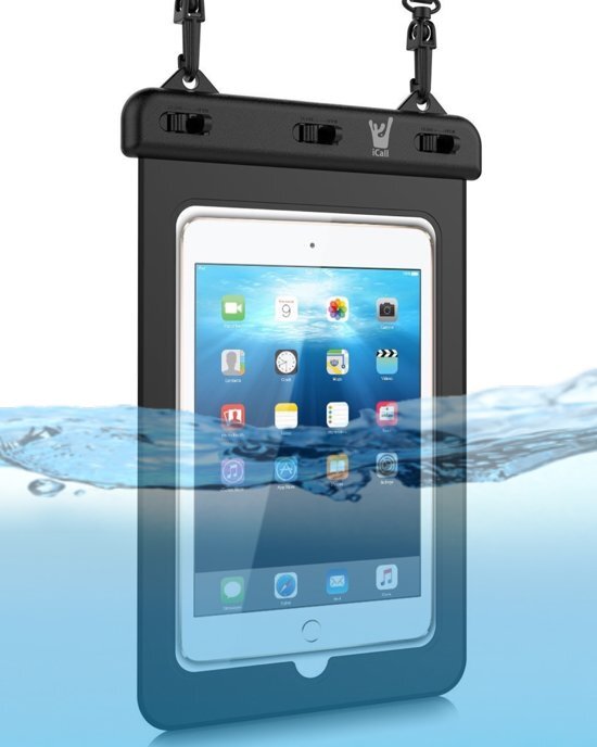 iCall Waterdichte Hoes voor alle Tablets tot 10 1 inch - Waterdicht tot 5 meter Waterproof Case Hoesje - voor onder andere Apple iPad / Samsung Galaxy Tab
