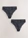 Next - Dames - Set van 2 kanten slips - Zwart