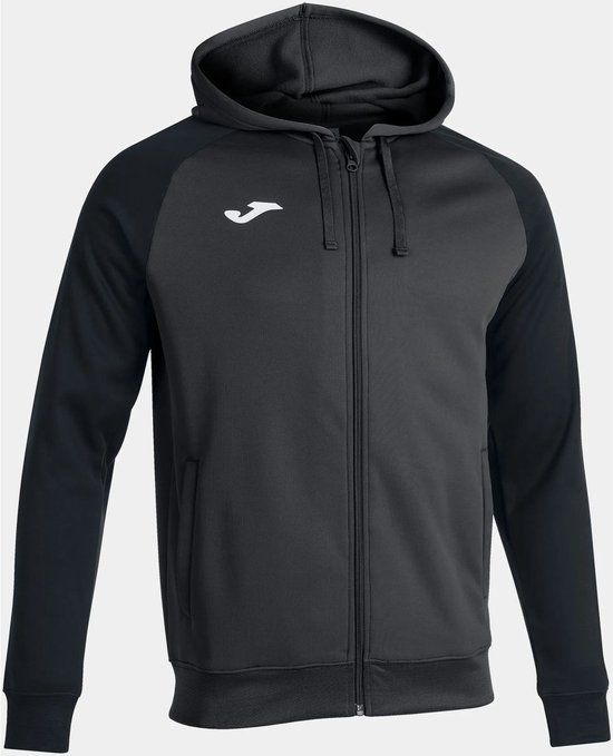 Joma Academy IV Kids Hooded Soccer Jacket - Anthracite/Black - Size 128