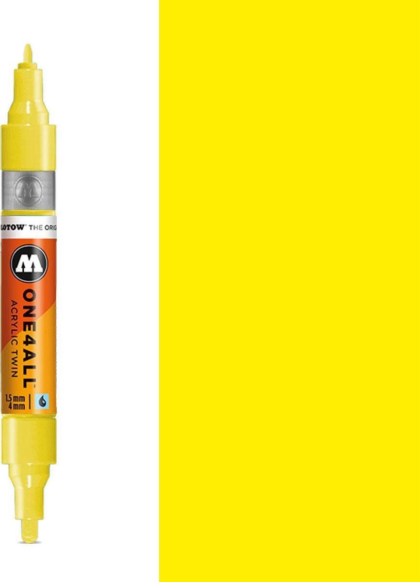 Molotow One4All Premium Acrylic TWIN Marker 1,5 + 4mm - 006 Zink Gelb