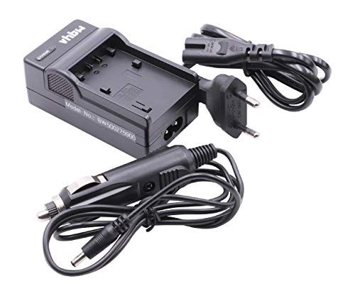 VHBW Oplaadkabel met autolader, compatibel met Sony HDR-XR106E, HDR-XR200, HDR-XR200VE, HDR-XR500, HDR-XR500VE vervanging voor NP-FH40, NP-FH50