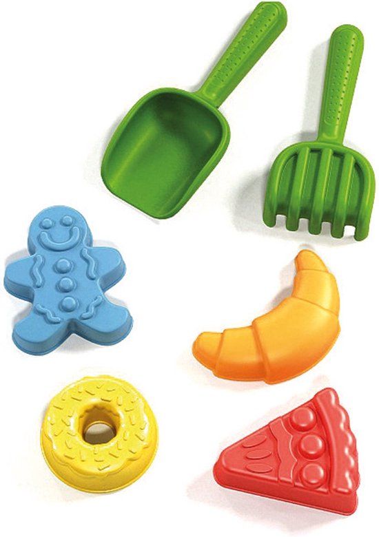 Merkloos Zandvormen 6-delig Rood Stof