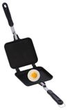 Omgoods - Poêle à frire pour petit-déjeuner - Poêle double face antiadhésive pour toasts et crêpes