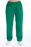Gima - Broek van katoen en polyester voor ziekenhuisuniform, groene kleur, met elastische taille, 3 zakken, uniseks, S-maat, voor artsen, tandartsen, dierenartsen, verpleegkundigen, fysiotherapeuten.