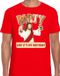 Bellatio Decorations Shoppartners Bv Fout kerst t-shirt rood - party Jezus - Party like its my birthday voor heren - kerstkleding / christmas outfit M