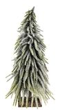 Kunstmatige Flair Flower Kunstmatige Mini-Dennenboom op Houten Voet Geijst Sneeuw Kerstboom Kunst Kunstdennenboom Kleine Kerstboom Kerstdecoratie