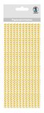 Ursus 56850007 - Papieren rietjes met chevron, goud, maat S, lengte ca. 19,5 cm, diameter ca. 0,6 cm, 24 stuks