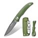 Tonife Campingmes met vast lemmet van 6,8 cm, groen