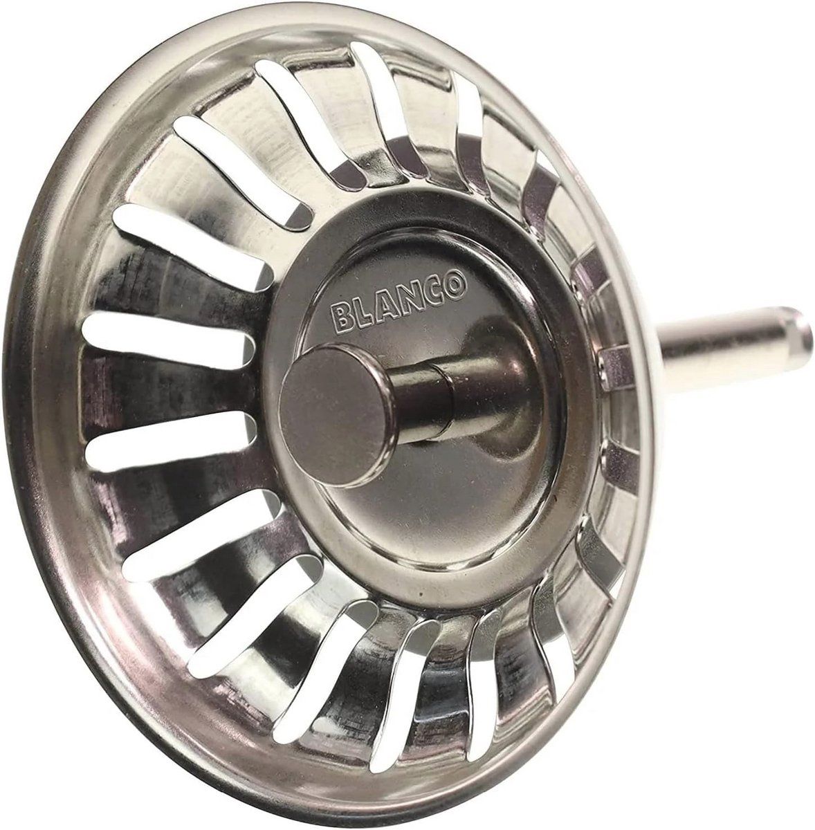 Blanco 119146 zeef, 7,9 cm, met pen voor excentrische bediening, 18 afvoersleuven, origineel reserveonderdeel, roestvrij staal